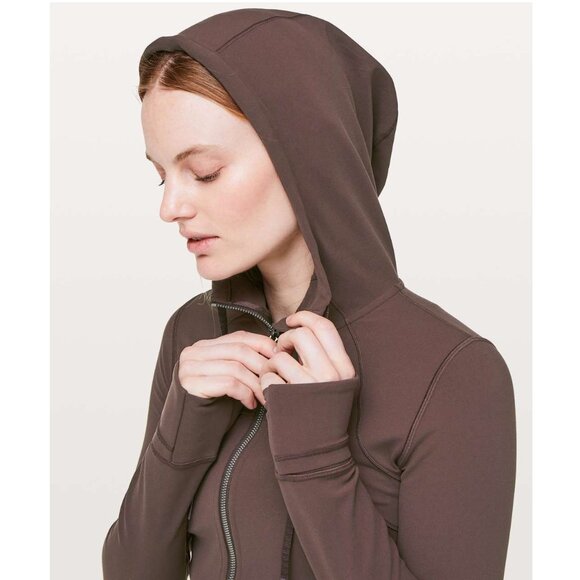 Lululemon Hooded Define Jacket Nulu / Size 6 / Black Satin - Picture 3 of 8